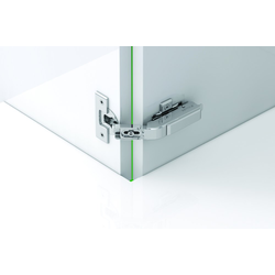 Grass Tiomos Pie-Cut Corner Self-Close Cabinet Hinge for Bi-Fold Doors, Press-In Dowel Mounting, 42mm Hinge Screw Spacing