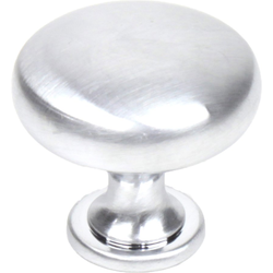 1 3/16 Inch Zinc Die Cast Knob, Satin Chrome