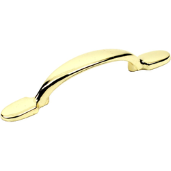 Yaletown 3 Inch cc Zinc Die Cast Pull, Bright Brass
