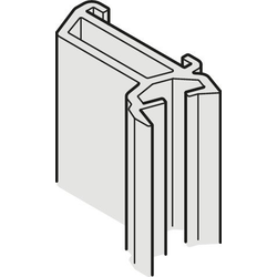 Hawa Concepta III Vertical Profile for Cabinet Pocket Door Systems, Aluminum, for Concepta III 25/35 Push systems, Supports door heights approximately 47-1/4" – 86-5/8".