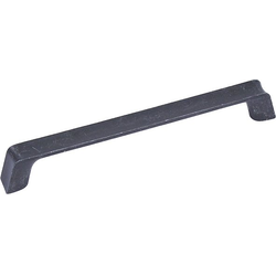 Raw Authentic 6-19/64 Inch Zinc Die Cast Pull Variant Two, Matte Black Steel