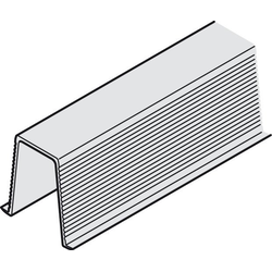 51-3/16" Junior Series Black Plastic Groove Bottom Mount Guide For Pocket/Sliding Doors