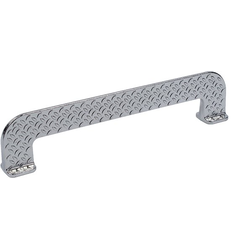 Diamond Plate 6-19/64 Inch c.c. Pull, Bright Aged Nickel