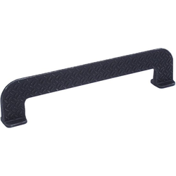 Diamond Plate 6-19/64 Inch c.c. Pull, Matte Black Steel