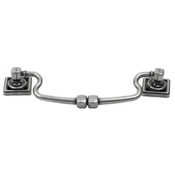 Rio 5-3/64 Inch Zinc Die Cast Bail Pull, Weathered Pewter