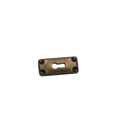Rio 32mm Zinc Die Cast Keyplate, Weathered Brass