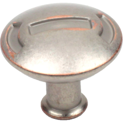 Medieval 1-3/16 Inch Zinc Die Cast Knob, Weathered Nickel/Copper