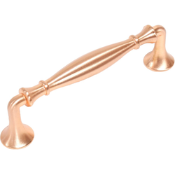 Fiori 4 Inch Zinc Die Cast Pull, Satin Rose Gold