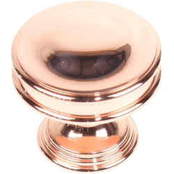 Belvedere 1-3/8 Inch Zinc Knob, Rose Gold