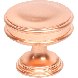Belvedere 1-3/8 Inch Zinc Knob, Satin Rose Gold