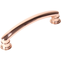 Belvedere 4 Inch Zinc Pull, Rose Gold