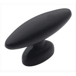 Basic Metals 1-1/2 Inch Length Flat Black Cabinet Knob