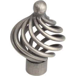 Orleans 1-15/16 Inch Wrought Iron Knob, Antique Pewter