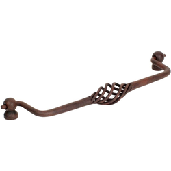 Orleans 7-1/2 Inch Wrought Iron Bail Pull, Natural Rust