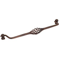 Orleans 10 Inch Wrought Iron Bail Pull, Natural Rust