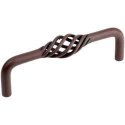 Orleans Wrought Iron -4 Inch cc, Pull -Natural Rust