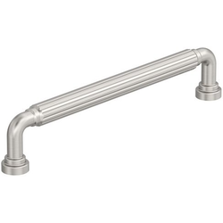 Cowrie 6-5/16" Center to Center Cabinet Pull , Satin Nickel