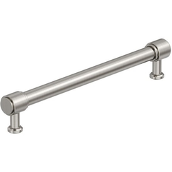 Faircrest 7-9/16" Center to Center Cabinet Pull , Satin Nickel