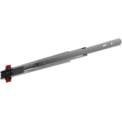 FR5019SMT Side Mount 19-11/16" Length Full Extension Ball-Bearing Slide for Metal Cabinet Standard Mounting Tab Installation (Locking), Integral Anti-Tilt Closing Mechanism, 1 Inch Overtravel