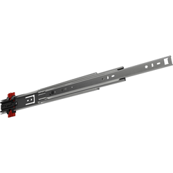 FR5219 Heavy Duty Side Mount 15-3/4 Inch Length Full Extension Ball-Bearing Slide with Interlock/Anti-Tilt Closing Mechanism, 1 Inch Overtravel