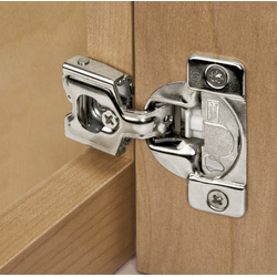 Grass TEC 864 108 Degree Opening Soft-Close 1/4" Overlay Hinge, Press-in Dowel Mounting, 42 mm Hinge Screw Spacing