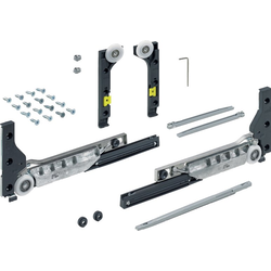 SlideLine M Soft Close Single Sliding Door Hardware Set, Maximum Door Weight 66 Lbs, Track NOT Included