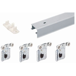 Top Line Grant 6000 Series Top Mounted Bypass Sliding Door Hardware Set For 3/4" Thickness Doors, Track NOT Included, 75 Lbs Max. per Door