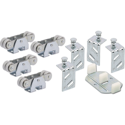 Top Line Grant 72" to 134" Length 7000 Series Bypass Sliding Door Hardware Set For 1-3/4" Thickness Doors, Track NOT Included, 150 Lbs Max. per Door