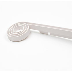 PVC Flush Mount Spiral Track System for 3/16" Tambour Thickness with 21" Length Capacity, White