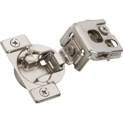 Amerock 1-1/4" Overlay Self-Close (Spring) Compact Face Frame Hinges (2) including Screws, 105 Degree Opening Angle, Nickel 