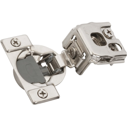 Amerock 1-1/4" Overlay Soft-Close Compact Face Frame Hinges (2) including Screws, 105 Degree Opening Angle, Nickel 