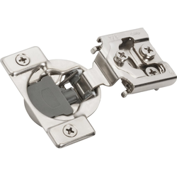 Amerock 3/4" Overlay Soft-Close Compact Face Frame Hinges (2) including Screws, 105 Degree Opening Angle, Nickel 