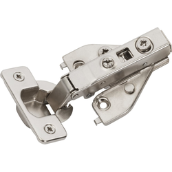  Amerock Self-Close (Spring) Full Overlay Hinge and Face Frame Style Mounting Plate Set (2 of each) including Screws, 105 Degree Opening Angle, Nickel 