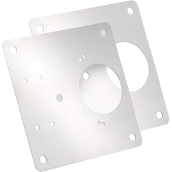 Amerock Cabinet 35mm (1-3/8") Diameter Hinge Repair Plates (2), 42mm and 45mm Screw Hole Spacing, Nickel
