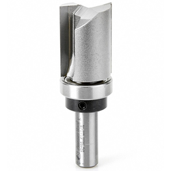 Amana 45468 Carbide Ball-Bearing 2 Flute Plunge and Templating Router Bit, 1-1/8" Cutting Edge Diameter x 1-1/2" Length, 1/2" Diameter Shank x 3-1/2" Overall Length