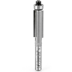 Amana 47100 Carbide Ball-Bearing 2 Flute Flush Trim Router Bit, 3/8" Cutting Edge Diameter x 1" Length, 1/4" Diameter Shank x 2-5/8" Overall Length