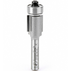 Amana 47106 Carbide Ball-Bearing 2 Flute Flush Trim Router Bit, 1/2" Cutting Edge Diameter x 1/2" Length, 1/4" Diameter Shank x 2-1/4" Overall Length