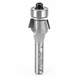 Amana 47120 Carbide Ball-Bearing 2 Flute Laminate Bevel/Trim Router Bit, 5/8" Diameter x 1/4" Cutting Height, 1/4" Diameter Shank x 2-3/32" Overall Length