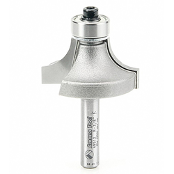 Amana 49512 Carbide Ball-Bearing 2 Flute 3/8" Radius Corner Rounding Router Bit, 1/4" Diameter Shank x 2" Overall Length