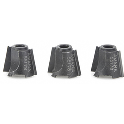 Amana 55178 10 Degree Carbide Cutters for #47178 Bevel Cutter Assembly, 3-Pack