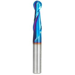 Amana 46378K CNC 2 Flute Up-Cut Spiral Router Bit with 1/4" Shank, 3" Length, 3/8" Diameter, 1-1/4" Cut Height, EL Coating