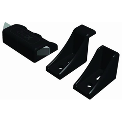CompX DL-200 Double Door Latch Kit to Secure Both Doors on a Double Door Cabinet for Right Installation Without Center Divider, Black