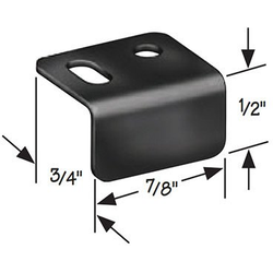 CompX 90- Degree Angled Strike Plate, Screw-Mount, 1/2" High x 3/4" Depth x 7/8" Width, Black