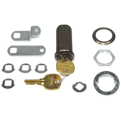 CompX 8060 Disc &amp; Tumbler Cam Lock, 1-3/4" Cylinder Length, 1-7/16" Material, Keyed Alike Master Key #346, 3/4" Mounting Hole, Antique Brass