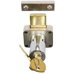 CompX 8173 Dull Chrome Cabinet Door Lock, Keyed Different, 7/8" Cylinder Length, 15/16" Mounting Hole Diameter, Master Key #107