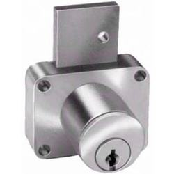 CompX 8179 Dull Chrome Drawer Lock, Keyed Alike, 1-3/8" Cylinder Length, 15/16" Mounting Hole Diameter, Master Key #107