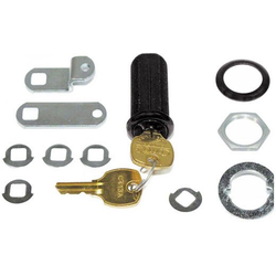 CompX 8060 Cam Lock, 1-3/4" Cylinder Length, 1-7/16" Material, 7/8" Diameter Installation Hole, Keyed Alike #415, Black