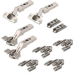 Aventos HF Top Series Hardware Set for Wood or Wide Aluminum Doors for Frameless or Partial Overlay Face Frame