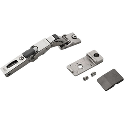 Salice Duomatic Full Overlay "Universal" Soft Close Special Application Hinge for Minimun 8 mm thick Doors made with Special Materials, 110 Degree Opening Angle