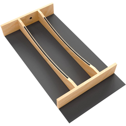 10-1/4" W x 19-1/2" D x 2-5/16" H Craftsman Collection Maple Utensil Drawer Insert with Black Accents, Light Brown